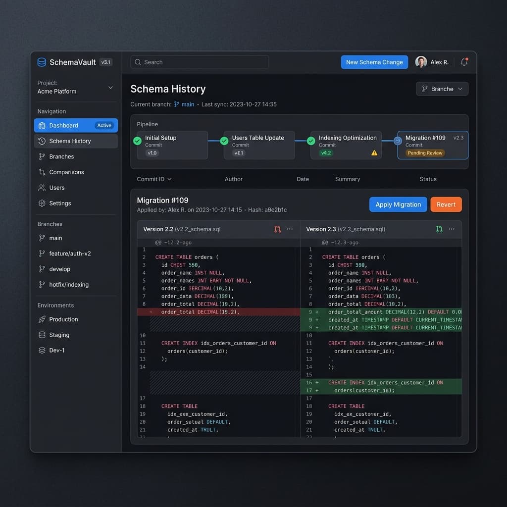 Schema Drift Tool